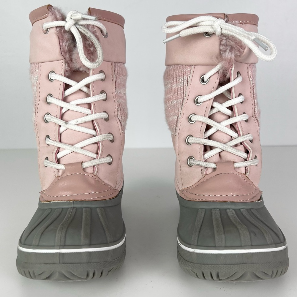 LONDON FOG PINK SPARKLY WARM LINED SNOWBOOTS - Picture 9 of 11